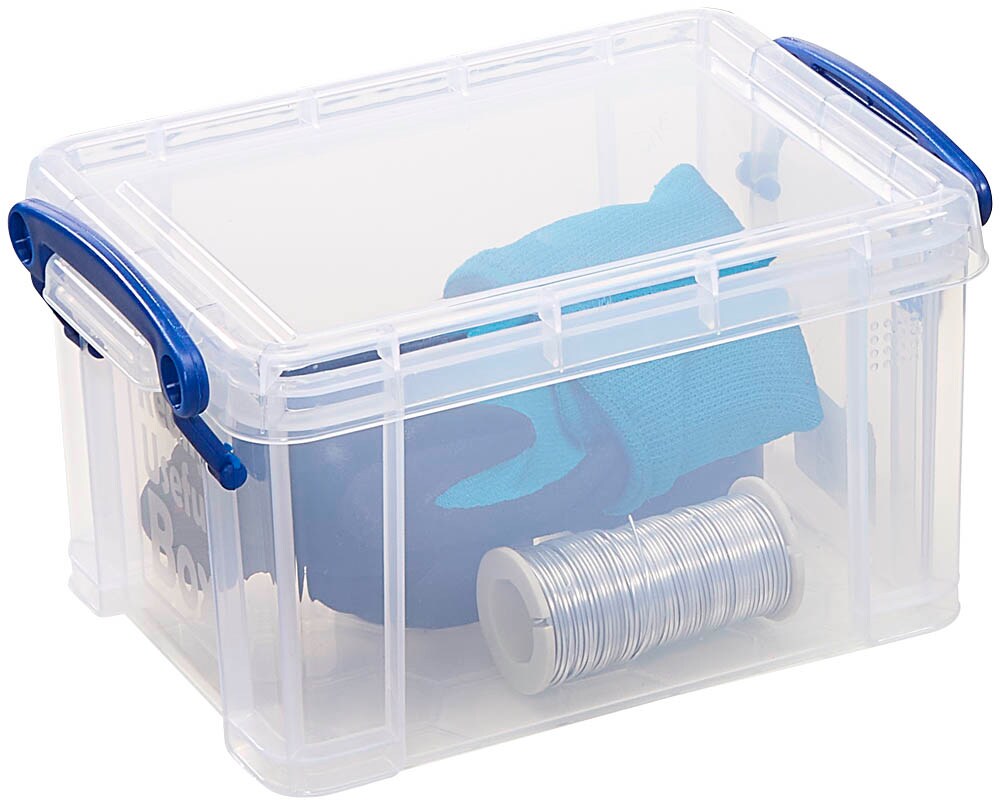 Really Useful Box – 4 Transparente Aufbewahrungsboxen à 19 Liter, Stapelbar, Mit XL-Deckel Und Praktischen Lift-Lock-Griffen