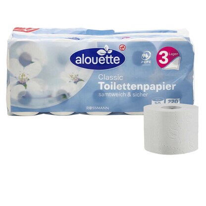 alouette Toilettenpapier Classic 3-lagig, 10 Rollen | Printus
