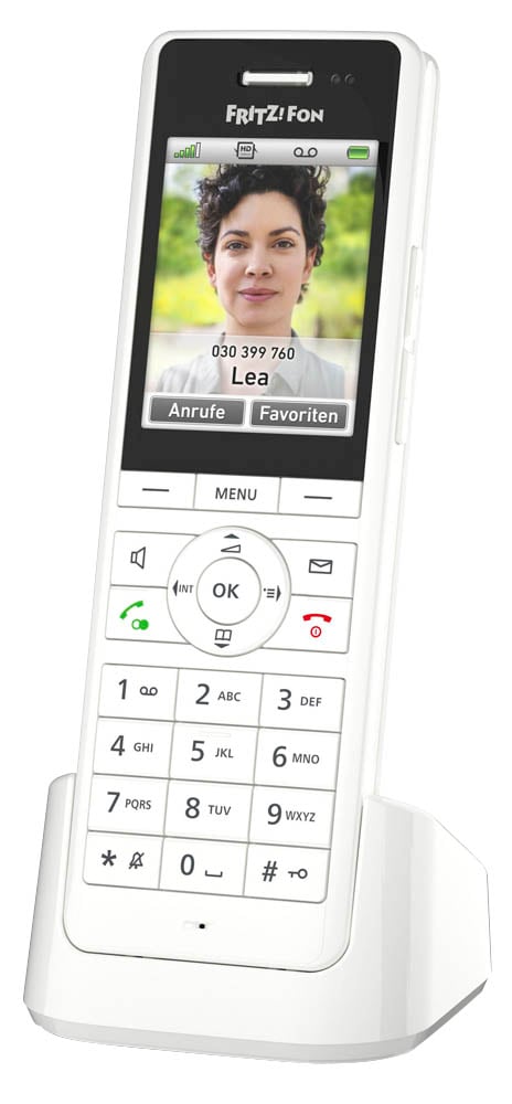 FRITZ! FRITZ!Fon X6 Schnurloses Telefon mit Anrufbeantworter weiß