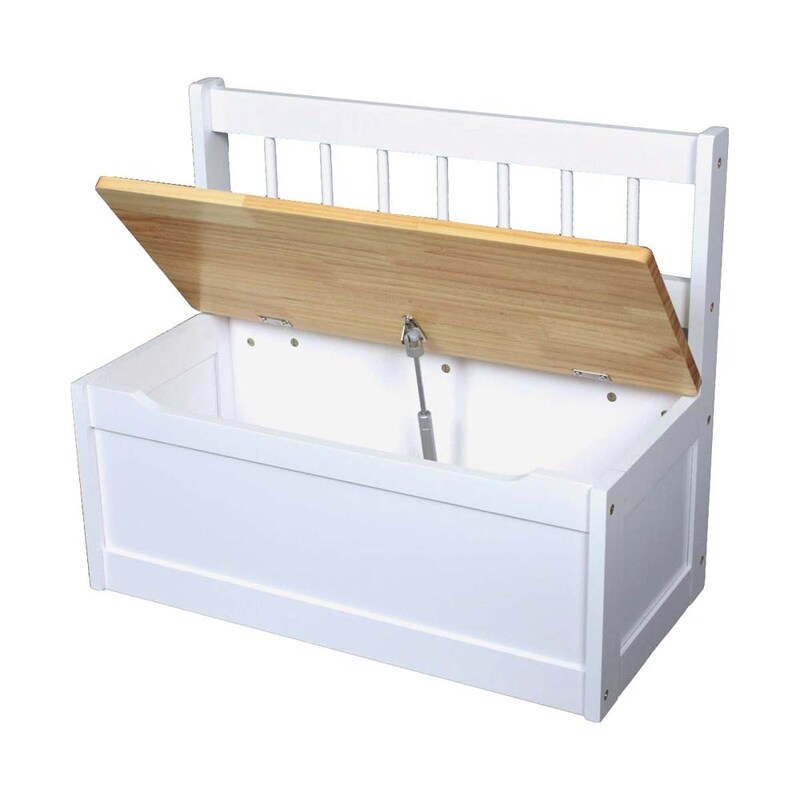 Garden Pleasure Sitztruhe Kinder 314103-2 braun, weiß Holz 60,0 cm