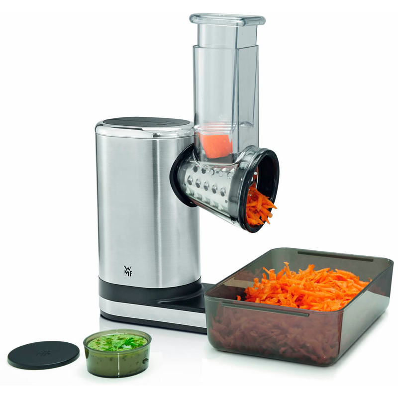 WMF KÜCHENminis Salat-to-go elektrische Reibe silber/schwarz 150 W