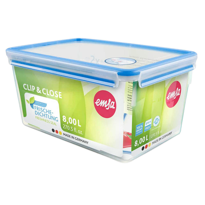 emsa Frischhaltedose CLIP & CLOSE 16,2 cm hoch transparent 8,0 l, 1 St