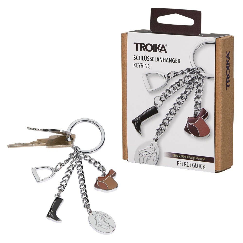 Troika Schlüsselanhänger Key-Click silber/schwarz