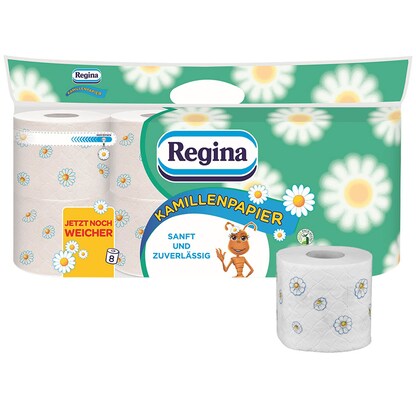 Regina Toilettenpapier Kamillenpapier 3-lagig, 8 Rollen | Printus