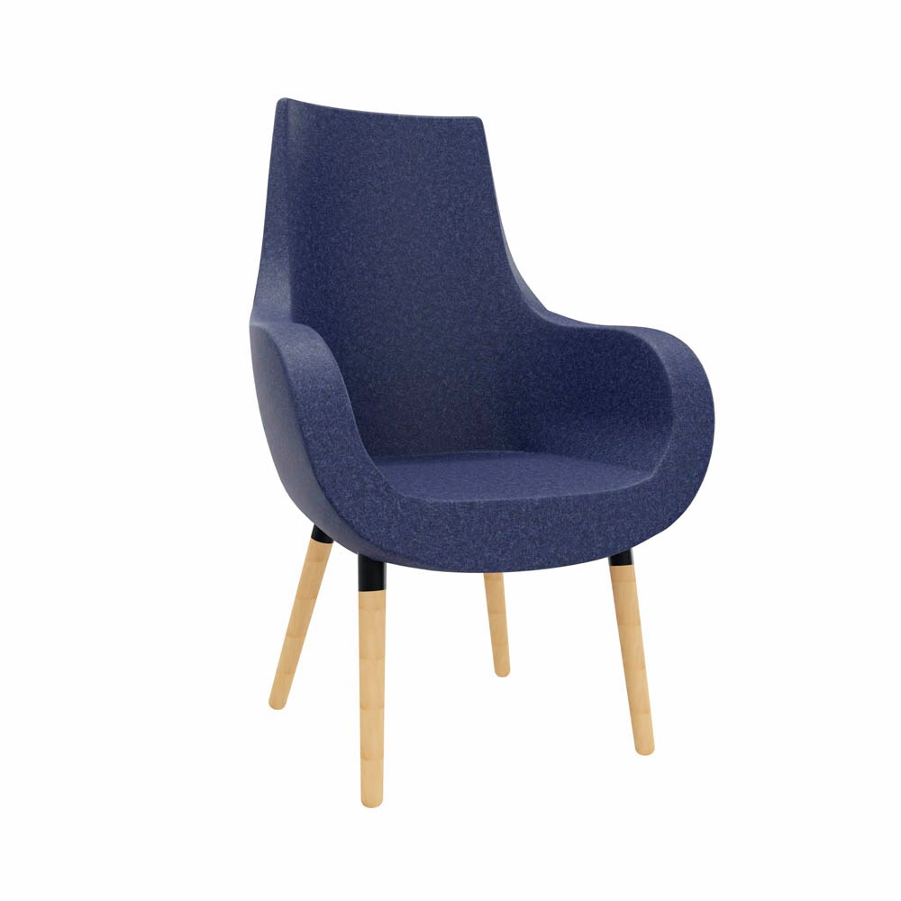 fm Besuchersessel Pirum dunkelblau buche Stoff 71,0 x 74,0 x 102,5 cm ...