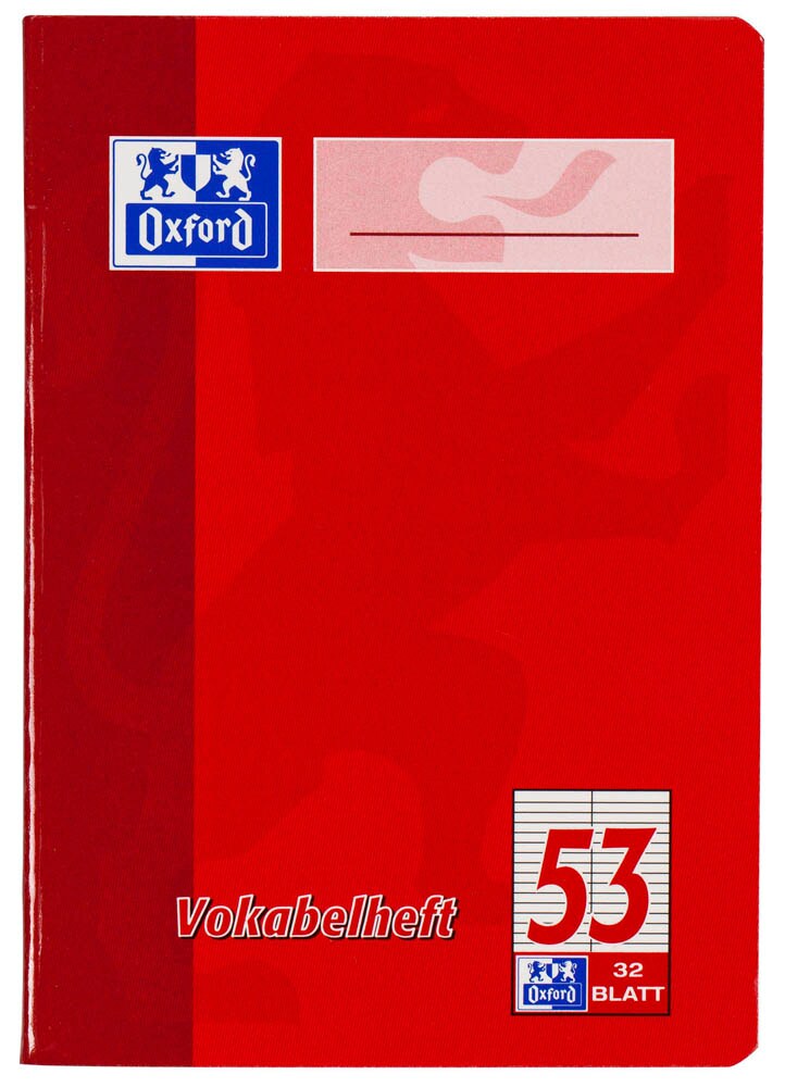 OXFORD Vokabelheft 2-Spalten Lineatur 53 liniert DIN A4 ohne Rand