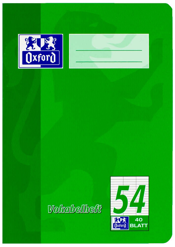 OXFORD Vokabelheft 2-Spalten Lineatur 53 liniert DIN A4 ohne Rand