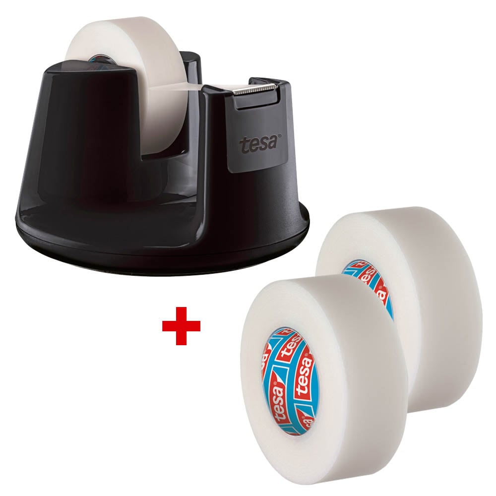 Q-Connect Tischabroller KF11010 – Für Klebefilme Bis 25mm X 66m, Schwarz