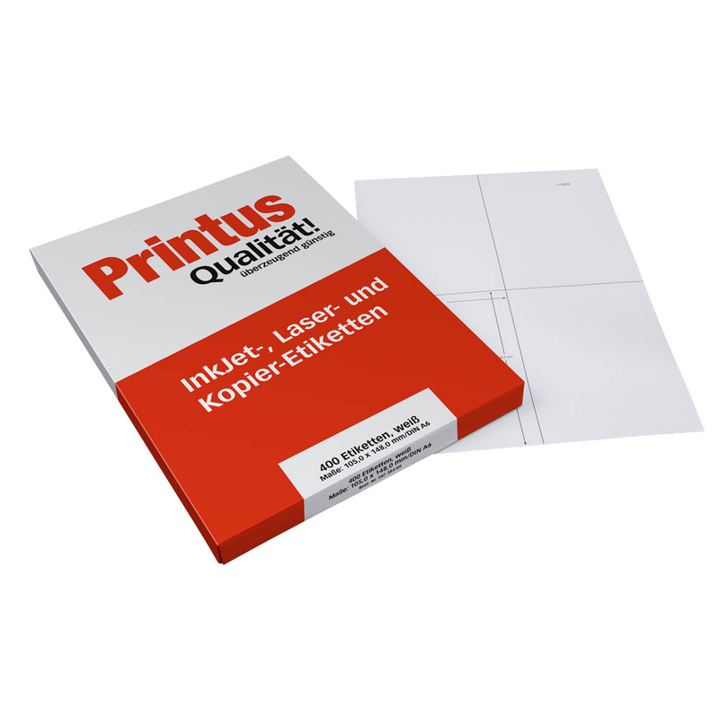 Produktbild von Kores Universal-Etiketten 210 X 148 Mm – 100 Blatt, Weiß, Randlos, Für Inkjet-, Laser-Drucker & Kopierer, 200 Etiketten
