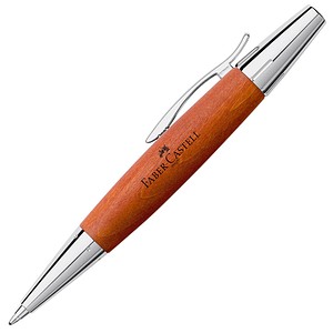 FABER-CASTELL Kugelschreiber e-motion Birnbaum rot/braun, Schreibfarbe: schwarz, 1 St.