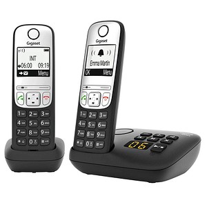 Gigaset A690 A Duo Schnurloses Telefon-Set mit Anrufbeantworter schwarz