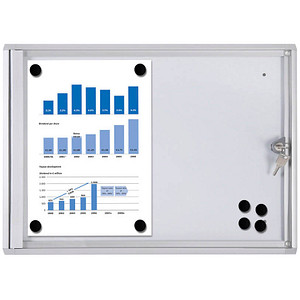 Showdown® Displays Schaukasten Economy XS silber 2x DIN A4 49,1 x 2,6 x 35,0 cm, 1 St.