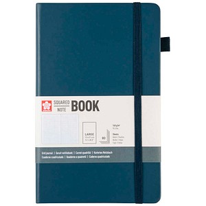 Sakura Notizbuch ca. DIN A5 kariert, dunkelindigo Hardcover 160 Seiten, 1 St.