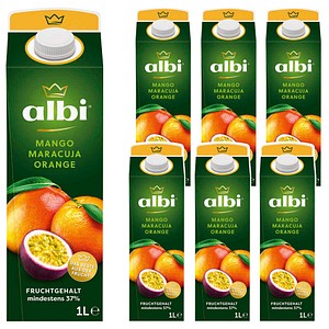 albi® Fruchtnektar Mango, Maracuja, Orange 6x 1,0 l