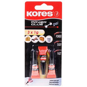 Kores® Powerglue Gel Sekundenkleber 1,0 g, 3 St.