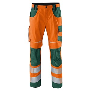 KÜBLER® unisex Warnschutzhose REFLECTIQ orange, moosgrün Größe 28