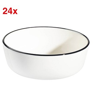 ID Fine Schalen Modest Black Stolt weiß Ø 10,0 cm, 24 St.