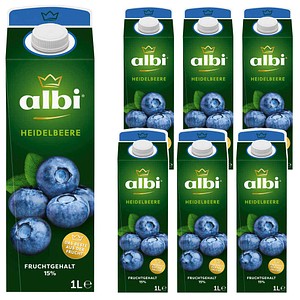 albi® Fruchtnektar Heidelbeere 6x 1,0 l