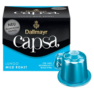 Dallmayr Capsa Lungo Mild Roast Kaffeekapseln Arabica- und Robustabohnen mild 10 Portionen