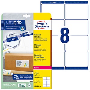 AVERY Zweckform Versandetiketten L7165-40 weiß 99,1 x 67,7 mm, 40 Blatt