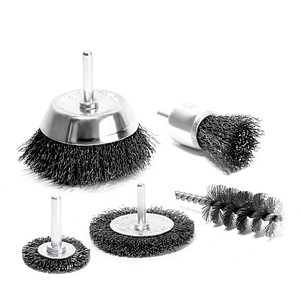 S&R Drahtbürsten für Bohrmaschine 5-teilig, 1 Set
