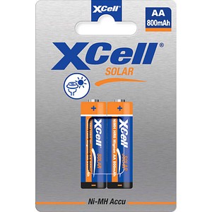 XCell® Akkus Solar X800AA Ni-MH Mignon AA 800 mAh, 2 St.