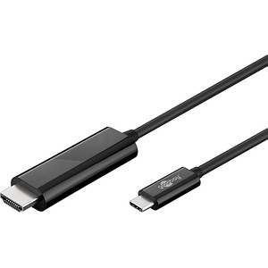 goobay USB C HDMI Kabel 1 8 m schwarz Printus