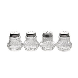 APS Salz- & Pfefferstreuer-Set Mini transparent/silber 4-tlg., 4 St.