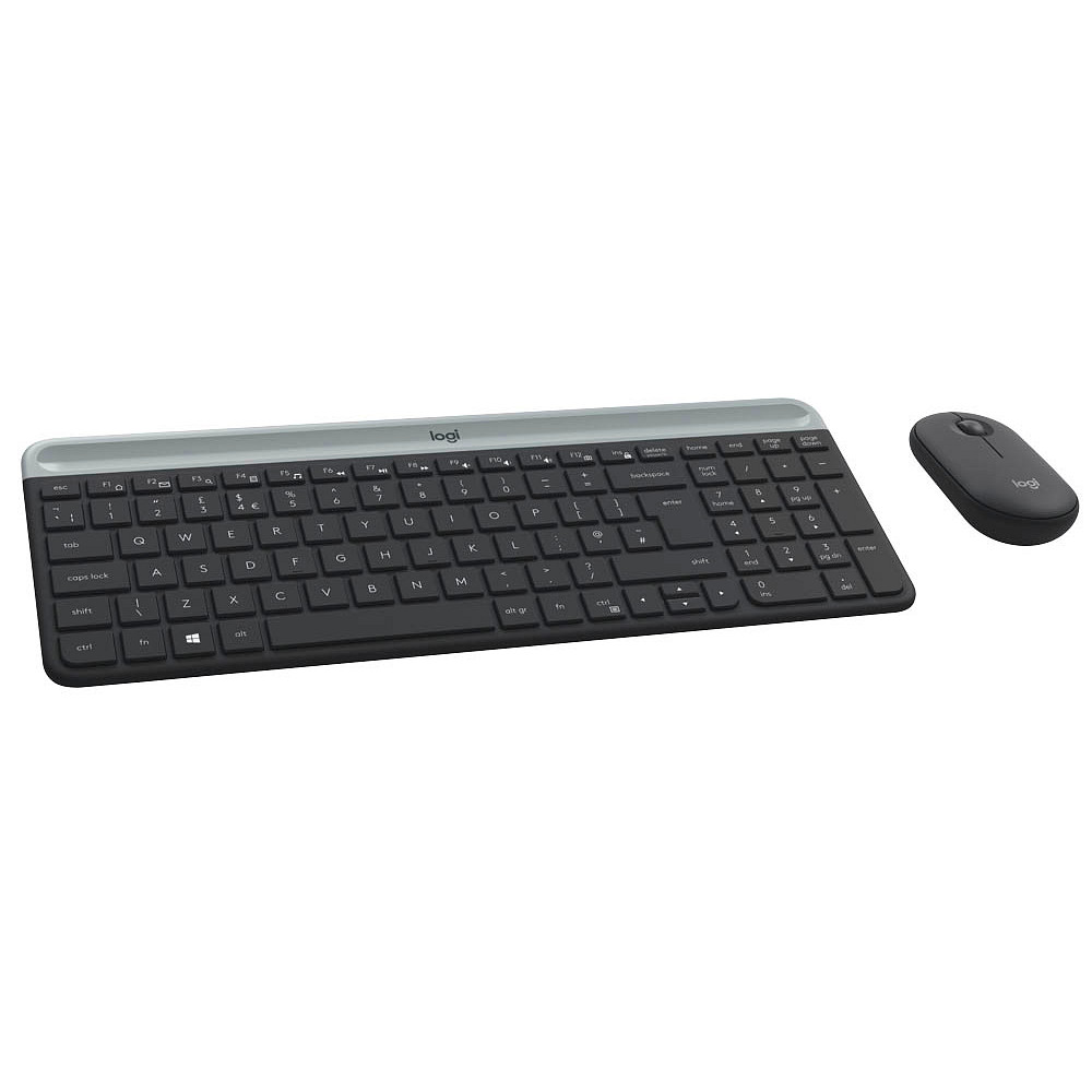 Logitech MK470 Slim Combo Tastatur-Maus-Set kabellos schwarz | Printus
