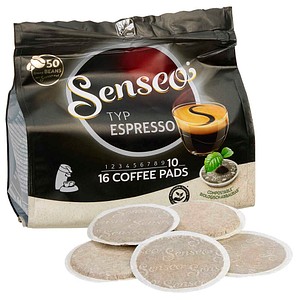 Senseo ESPRESSO Kaffeepads, Arabicabohnen kräftig, 16 St.