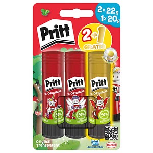 2 + 1 GRATIS: Pritt Klebestifte 22,0 g, 2 St. + GRATIS Klebestift gold 20,0 g