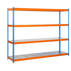 Simonrack Schwerlast-Weitspannregal ECOFORTE 1506-4 457100047201564 orange, blau 150,0 x 60,0 x 200,0 cm