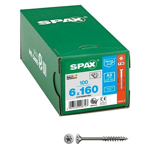 SPAX® Universalschrauben T30 Senkkopf Edelstahl A2 0197000601603 6 mm x 160 mm, 100 St.