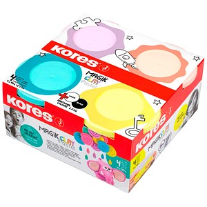 Kores® Knete Magic Clay Pastel mehrfarbig, 4 Farben je 40,0 g
