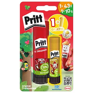 1 + 1 GRATIS: Pritt Klebestifte 43,0 g, 1 St. + GRATIS Klebestift gold 10,0 g
