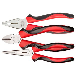 GEDOREred Zangen-Set 3301155, Länge: 18,0, 16,0, 20,0 cm, 3-tlg., 1 Set