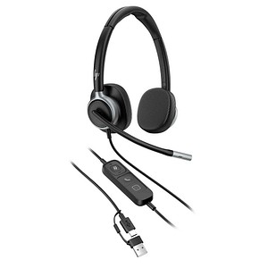 poly Mission 625 USB-Headset schwarz