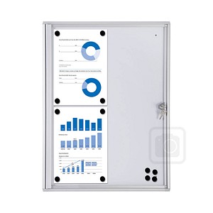 Showdown® Displays Schaukasten Economy XS silber 4x DIN A4 49,1 x 2,6 x 65,5 cm, 1 St.