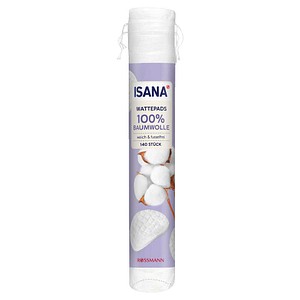 ISANA Wattepads 2-lagig weiß, 140 St.