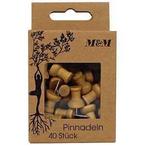 M&M Pinnnadeln 40 Stück braun, 1 Pack