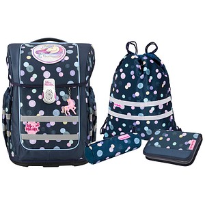 Mc®Neill Schulranzen-Set COMPACTO POLLY Kunstfaser blau
