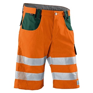 KÜBLER® unisex Warnschutzhose kurz REFLECTIQ orange, moosgrün Größe 48