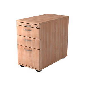 HAMMERBACHER Solid SC40 Standcontainer nussbaum 4 Auszüge Stahl-Bügelgriff chrom 42,8 x 80,0 x 72,0 - 76,0 cm