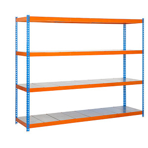 Simonrack Schwerlast-Weitspannregal SIMONFORTE 2406-4 457100045202494 blau, orange 240,0 x 90,0 x 200,0 cm