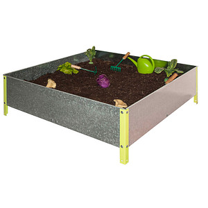 Simonrack Hochbeet SIMONGARDEN URBAN Metall grün, silber rechteckig 120,0 x 120,0 x 41,0 cm, 1 St.