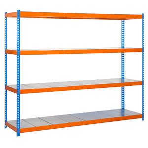 Simonrack Schwerlast-Weitspannregal SIMONFORTE 1804-4 457100045201844 blau, orange 180,0 x 45,0 x 200,0 cm