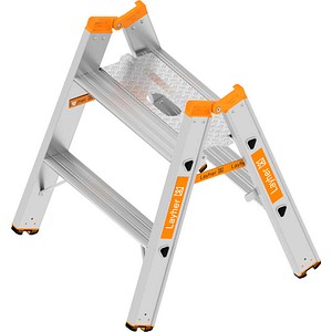 Layher Klapptritt TOPIC 1043.3 silber 2x 2 Stufen, H: 65,0 cm