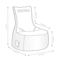 [Vom Hersteller generalüberholtes Produkt] SITTING POINT Swing CUBA braun Sitzsack | Printus
