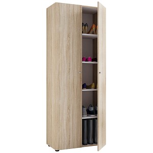 VCM my home Schuhschrank Vandol I, 913066 sonoma-eiche 4 Fachböden 71,0 x 37,0 x 180,0 cm