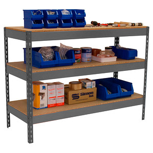Simonrack Werkbank SIMONWORK BASIC 3 grau 150,0 x 75,0 x 90,0 cm